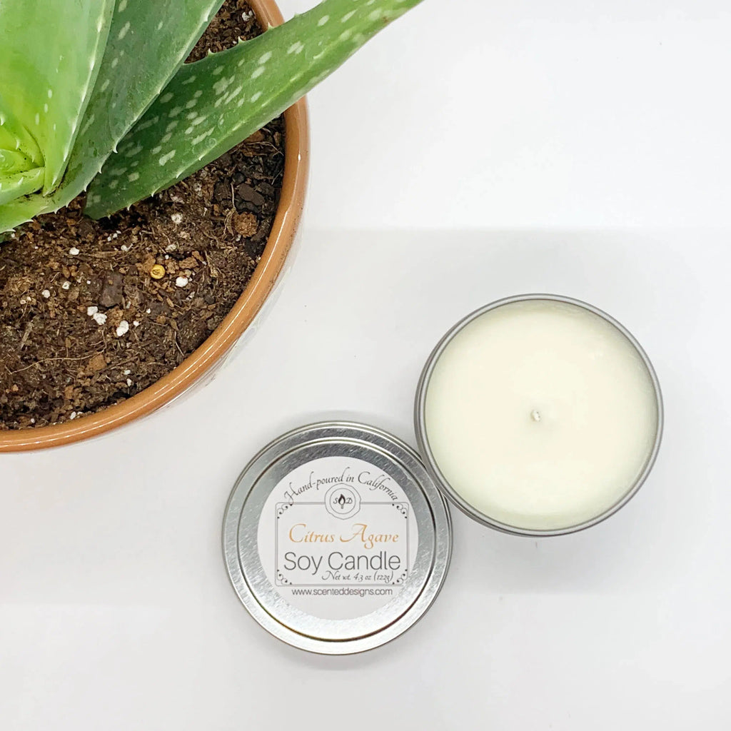 Citrus Agave Soy Candle | Travel Tin