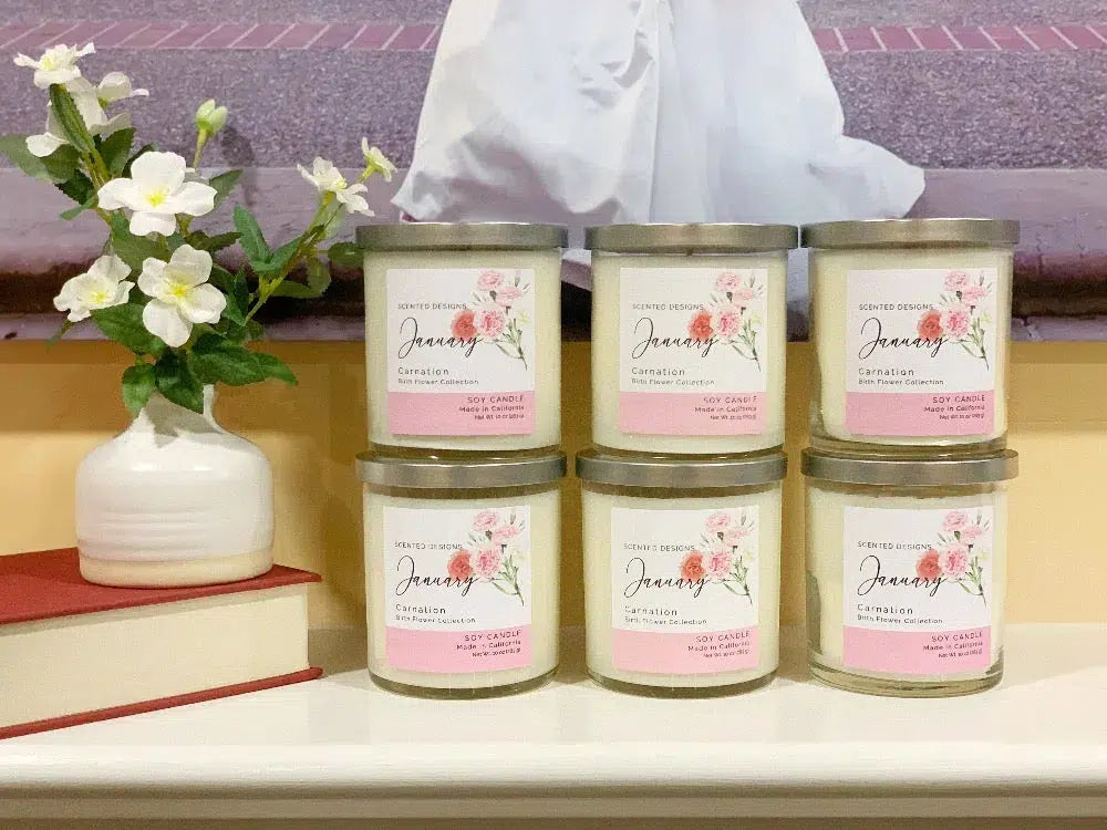 Birth Month Flower Candles, Home Fragrance