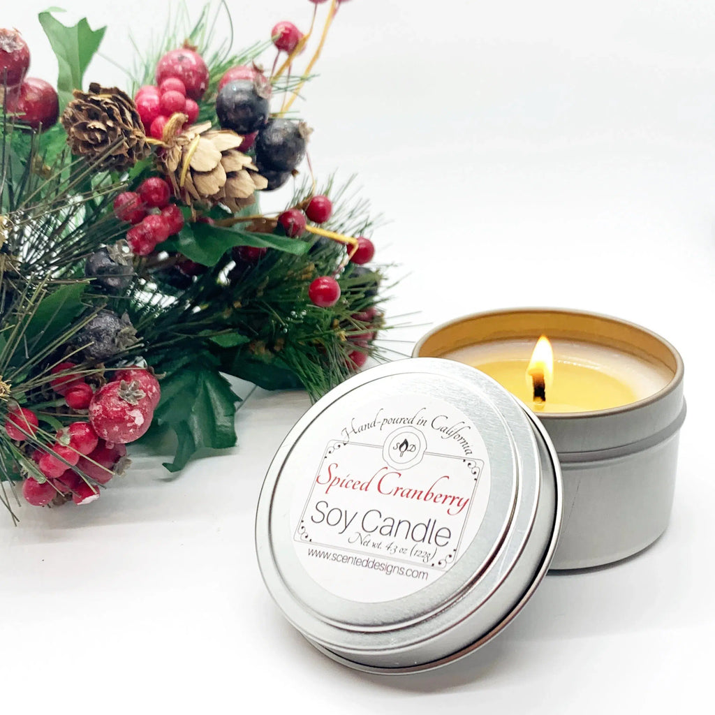 Spiced Cranberry Soy Candle | Travel Tin