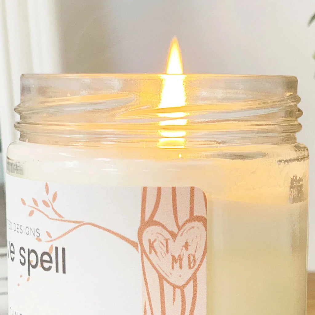 Personalized Heart Initials Candle | Anniversary Gift