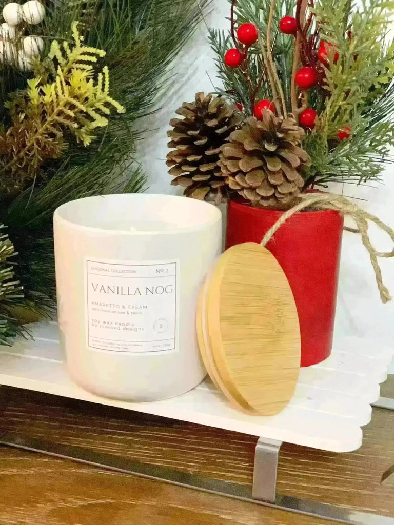 White Ceramic Tumbler - Holiday Scents - New!