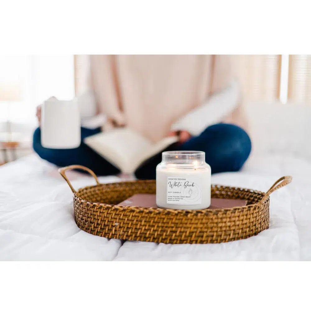 White Birch Apothecary Jar Candle